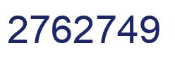 Number 2762749 blue image