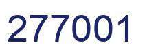 Number 277001 blue image