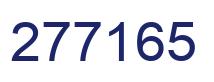 Number 277165 blue image
