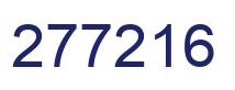 Number 277216 blue image