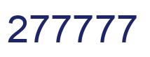 Número 277777 imagen azul