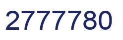 Number 2777780 blue image