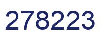 Number 278223 blue image