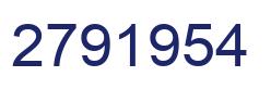 Number 2791954 blue image