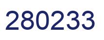 Number 280233 blue image