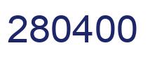 Number 280400 blue image