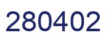 Number 280402 blue image