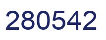 Number 280542 blue image