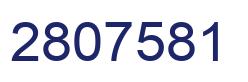 Number 2807581 blue image
