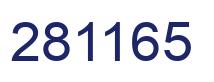 Number 281165 blue image