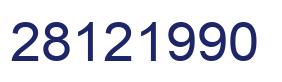 Number 28121990 blue image