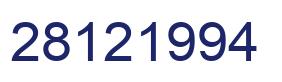 Number 28121994 blue image