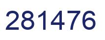 Number 281476 blue image