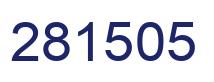Number 281505 blue image