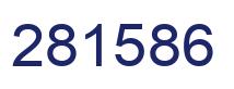 Number 281586 blue image