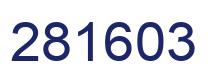 Number 281603 blue image