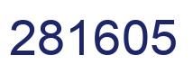 Number 281605 blue image