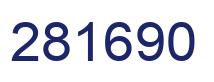Number 281690 blue image