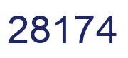 Number 28174 blue image