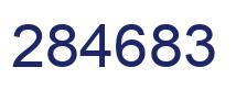 Number 284683 blue image