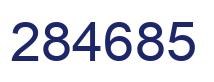Number 284685 blue image