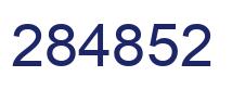 Number 284852 blue image