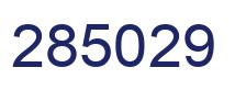 Number 285029 blue image