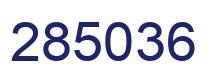 Number 285036 blue image