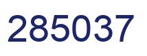 Number 285037 blue image