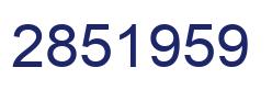 Number 2851959 blue image
