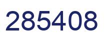 Number 285408 blue image
