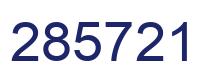 Number 285721 blue image
