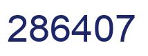 Number 286407 blue image