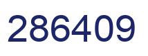 Number 286409 blue image