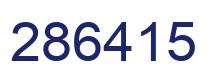 Number 286415 blue image