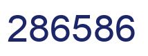 Number 286586 blue image