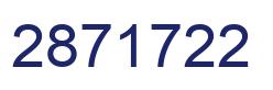 Number 2871722 blue image
