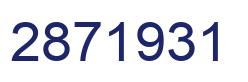 Number 2871931 blue image