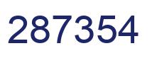 Number 287354 blue image