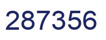 Number 287356 blue image