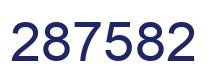 Number 287582 blue image