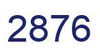 Number 2876 blue image