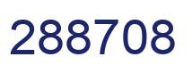 Number 288708 blue image