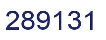 Number 289131 blue image