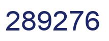 Number 289276 blue image