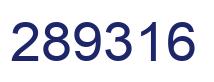 Number 289316 blue image