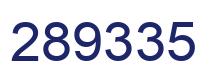Number 289335 blue image