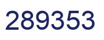 Number 289353 blue image