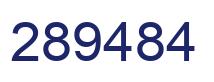 Number 289484 blue image