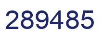 Number 289485 blue image
